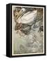 Alice and Pool of Tears-Arthur Rackham-Framed Stretched Canvas