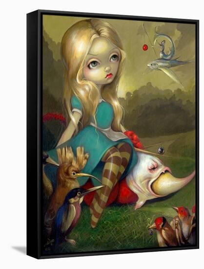 Alice and the Bosch Birds-Jasmine Becket-Griffith-Framed Stretched Canvas