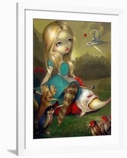 Alice and the Bosch Birds-Jasmine Becket-Griffith-Framed Art Print