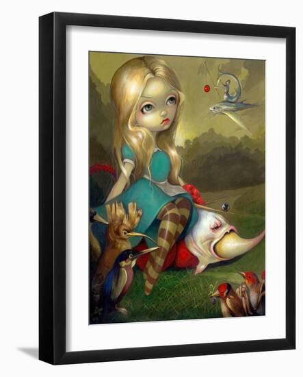 Alice and the Bosch Birds-Jasmine Becket-Griffith-Framed Art Print