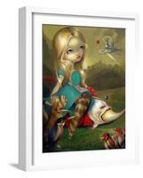 Alice and the Bosch Birds-Jasmine Becket-Griffith-Framed Art Print