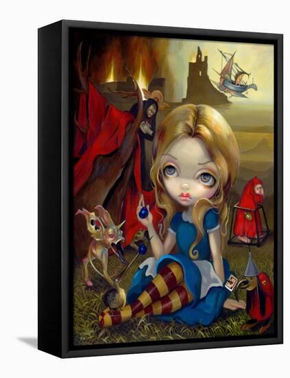 Alice and the Bosch Monsters-Jasmine Becket-Griffith-Framed Stretched Canvas