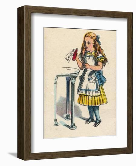 Alice and the Bottle, 1930-John Tenniel-Framed Giclee Print