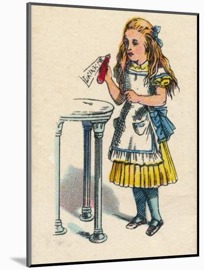 Alice and the Bottle, 1930-John Tenniel-Mounted Giclee Print