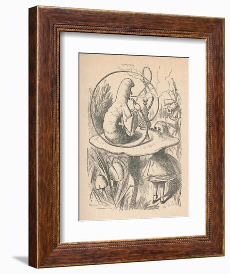 'Alice and the caterpillar', 1889-John Tenniel-Framed Giclee Print