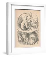 'Alice and the caterpillar', 1889-John Tenniel-Framed Giclee Print