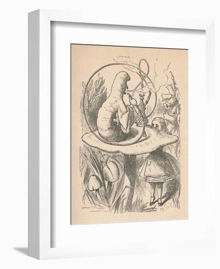 'Alice and the caterpillar', 1889-John Tenniel-Framed Giclee Print