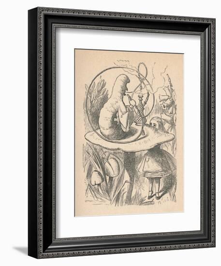 'Alice and the caterpillar', 1889-John Tenniel-Framed Giclee Print