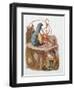 Alice and the Caterpillar, Illustration from 'Alice in Wonderland' by Lewis Carroll-John Tenniel-Framed Giclee Print