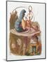 Alice and the Caterpillar, Illustration from 'Alice in Wonderland' by Lewis Carroll-John Tenniel-Mounted Giclee Print