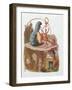 Alice and the Caterpillar, Illustration from 'Alice in Wonderland' by Lewis Carroll-John Tenniel-Framed Giclee Print