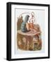 Alice and the Caterpillar, Illustration from 'Alice in Wonderland' by Lewis Carroll-John Tenniel-Framed Giclee Print