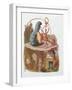 Alice and the Caterpillar, Illustration from 'Alice in Wonderland' by Lewis Carroll-John Tenniel-Framed Giclee Print