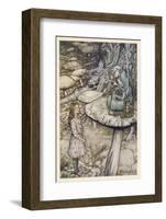 Alice and the Caterpillar-Arthur Rackham-Framed Photographic Print