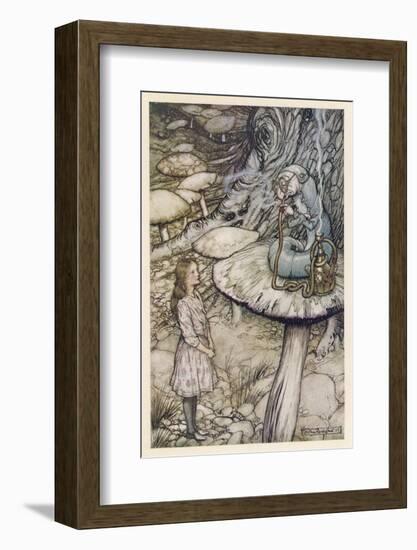 Alice and the Caterpillar-Arthur Rackham-Framed Photographic Print