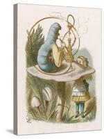 Alice and the Caterpillar-John Tenniel-Stretched Canvas