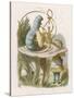 Alice and the Caterpillar-John Tenniel-Stretched Canvas