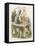 Alice and the Caterpillar-John Tenniel-Framed Stretched Canvas