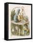 Alice and the Caterpillar-John Tenniel-Framed Stretched Canvas
