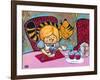 Alice and The Cheshire At Tea-Natasha Wescoat-Framed Giclee Print