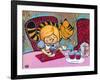 Alice and The Cheshire At Tea-Natasha Wescoat-Framed Giclee Print