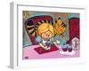 Alice and The Cheshire At Tea-Natasha Wescoat-Framed Giclee Print