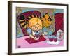 Alice and The Cheshire At Tea-Natasha Wescoat-Framed Giclee Print