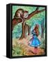 'Alice and the Cheshire Cat', c1910-John Tenniel-Framed Stretched Canvas