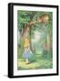 Alice and the Cheshire Cat, Illustration from Alice in Wonderland by Lewis Carroll-John Tenniel-Framed Giclee Print