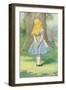 Alice and the Cheshire Cat, Illustration from Alice in Wonderland by Lewis Carroll-John Tenniel-Framed Giclee Print