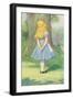 Alice and the Cheshire Cat, Illustration from Alice in Wonderland by Lewis Carroll-John Tenniel-Framed Giclee Print