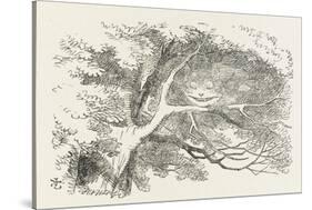 Alice and the Cheshire Cat the Cheshire Cat Fades Away-John Tenniel-Stretched Canvas