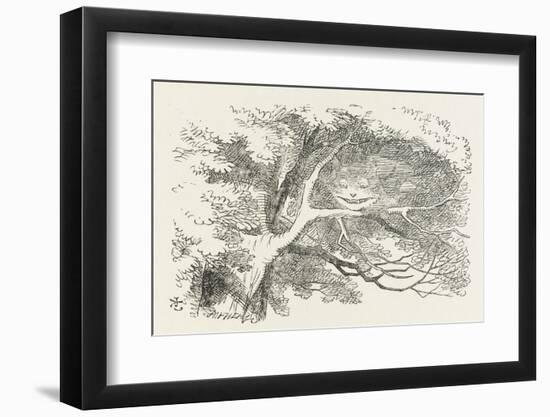 Alice and the Cheshire Cat the Cheshire Cat Fades Away-John Tenniel-Framed Photographic Print