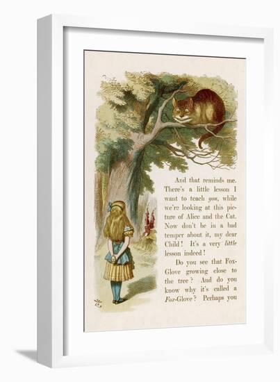 Alice and the Cheshire Cat-John Tenniel-Framed Photographic Print