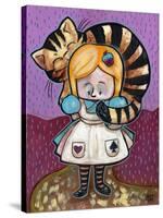 Alice and The Cheshire Cat-Natasha Wescoat-Stretched Canvas