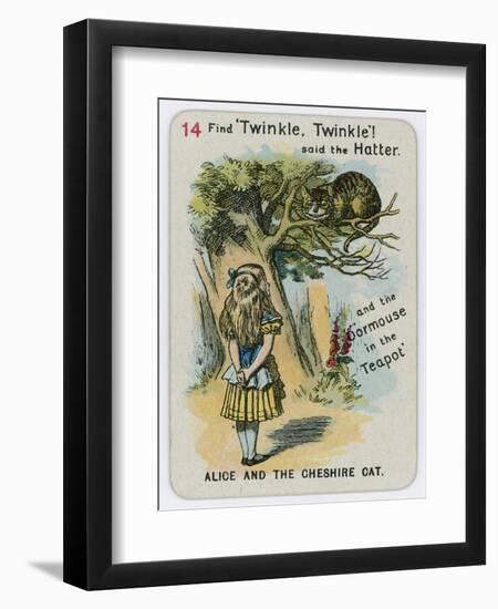 Alice and the Cheshire Cat-John Tenniel-Framed Giclee Print