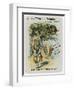 Alice and the Cheshire Cat-John Tenniel-Framed Giclee Print