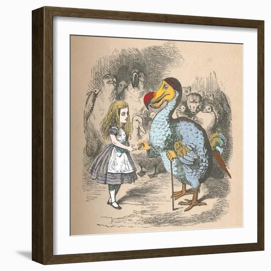 'Alice and the Dodo', 1889-John Tenniel-Framed Giclee Print