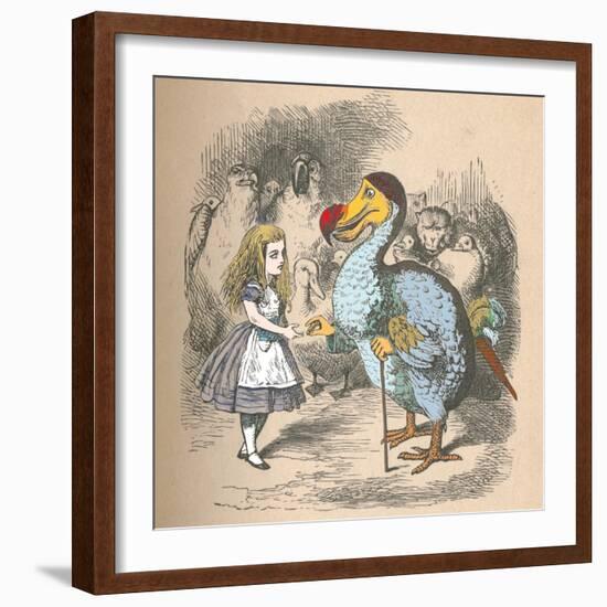 'Alice and the Dodo', 1889-John Tenniel-Framed Giclee Print