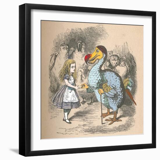 'Alice and the Dodo', 1889-John Tenniel-Framed Giclee Print