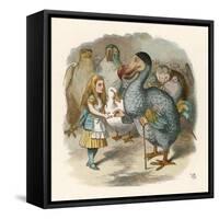 Alice and the Dodo-John Tenniel-Framed Stretched Canvas