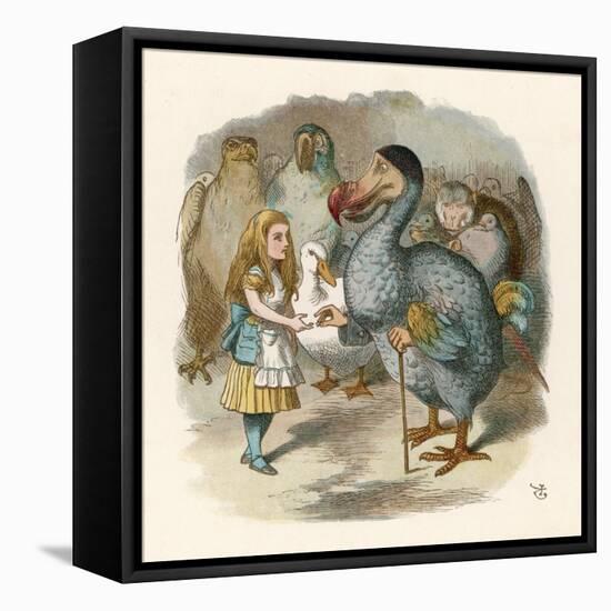 Alice and the Dodo-John Tenniel-Framed Stretched Canvas