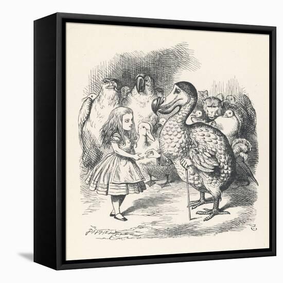 Alice and the Dodo-John Tenniel-Framed Stretched Canvas