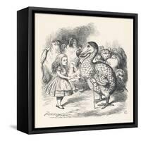 Alice and the Dodo-John Tenniel-Framed Stretched Canvas