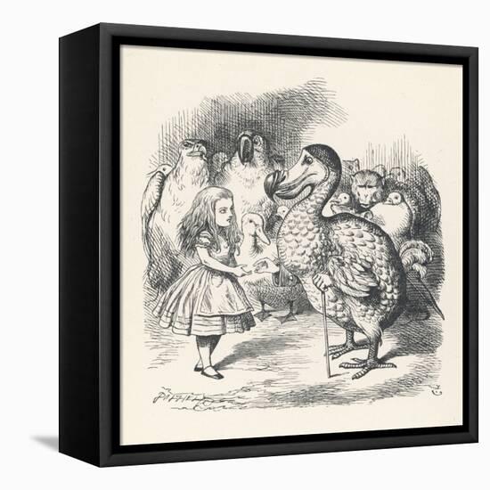 Alice and the Dodo-John Tenniel-Framed Stretched Canvas