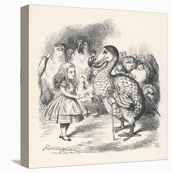 Alice and the Dodo-John Tenniel-Stretched Canvas