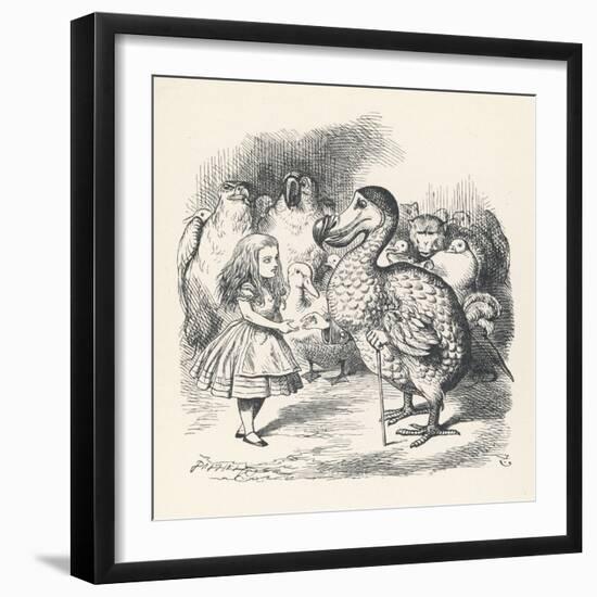 Alice and the Dodo-John Tenniel-Framed Art Print