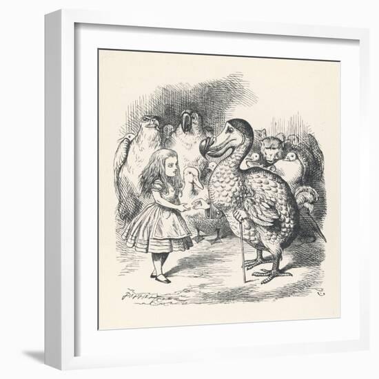 Alice and the Dodo-John Tenniel-Framed Art Print