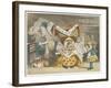 Alice and the Duchess in the Kitchen with the Duchess Who is Holding a Baby-John Tenniel-Framed Art Print