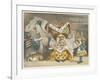 Alice and the Duchess in the Kitchen with the Duchess Who is Holding a Baby-John Tenniel-Framed Art Print